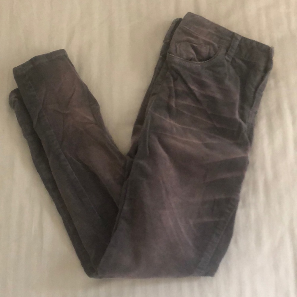 Grey corduroy American Rag “super skinny” pants.